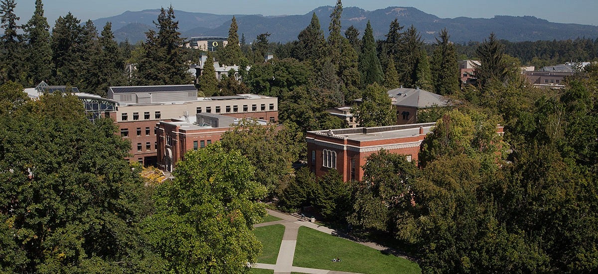 Aerial Photo of the University of Oregon Campus
