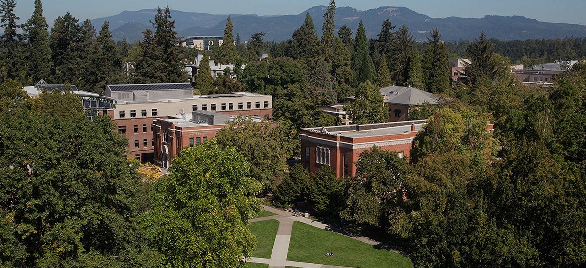 Aerial Photo of the University of Oregon Campus Aerial Photo of the University of Oregon Campus